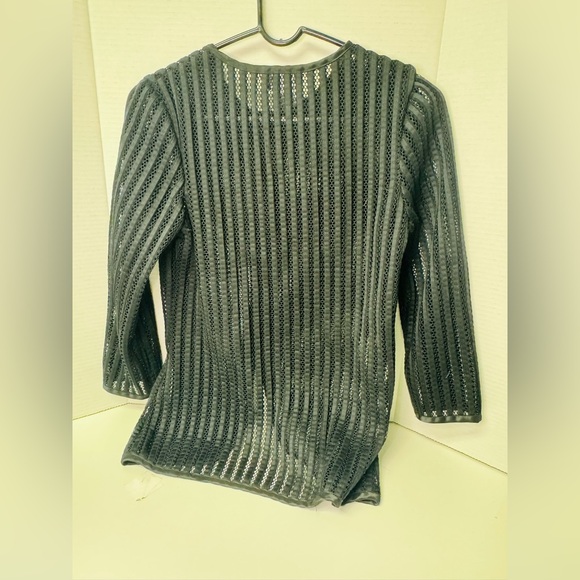 Damee, Inc. Sz Zipper Jacket Cover Up Top Shirt Blouse Black S - Picture 2 of 5